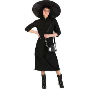 Women’s Gothic Lydia Deetz Costume Dress | Witch Halloween Cosplay | Gothic Fantasy Costume | Sophisticated Witchy Dress