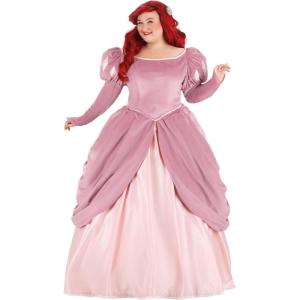 Women’s Plus Size Disney Pink Dress Ariel Costume