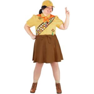 Women’s Wilderness Explorer up Costume Dress, Russel Adult Costume with Shirt, Skirt, Hat, Scarf, and Sash