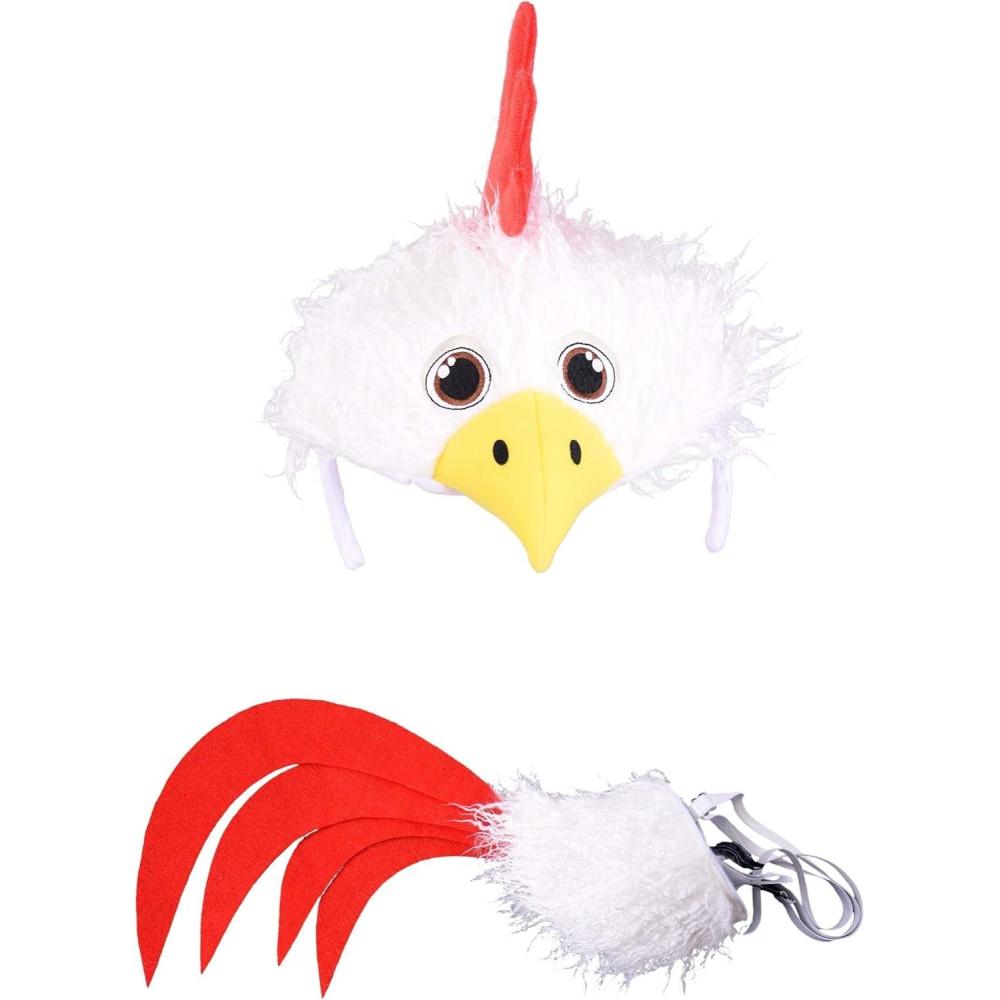 imageChicken Soft Headband ampamp Tail Costume Accessory Kit  Soft Sculpted Beak and Tail with Adjustable Elastic