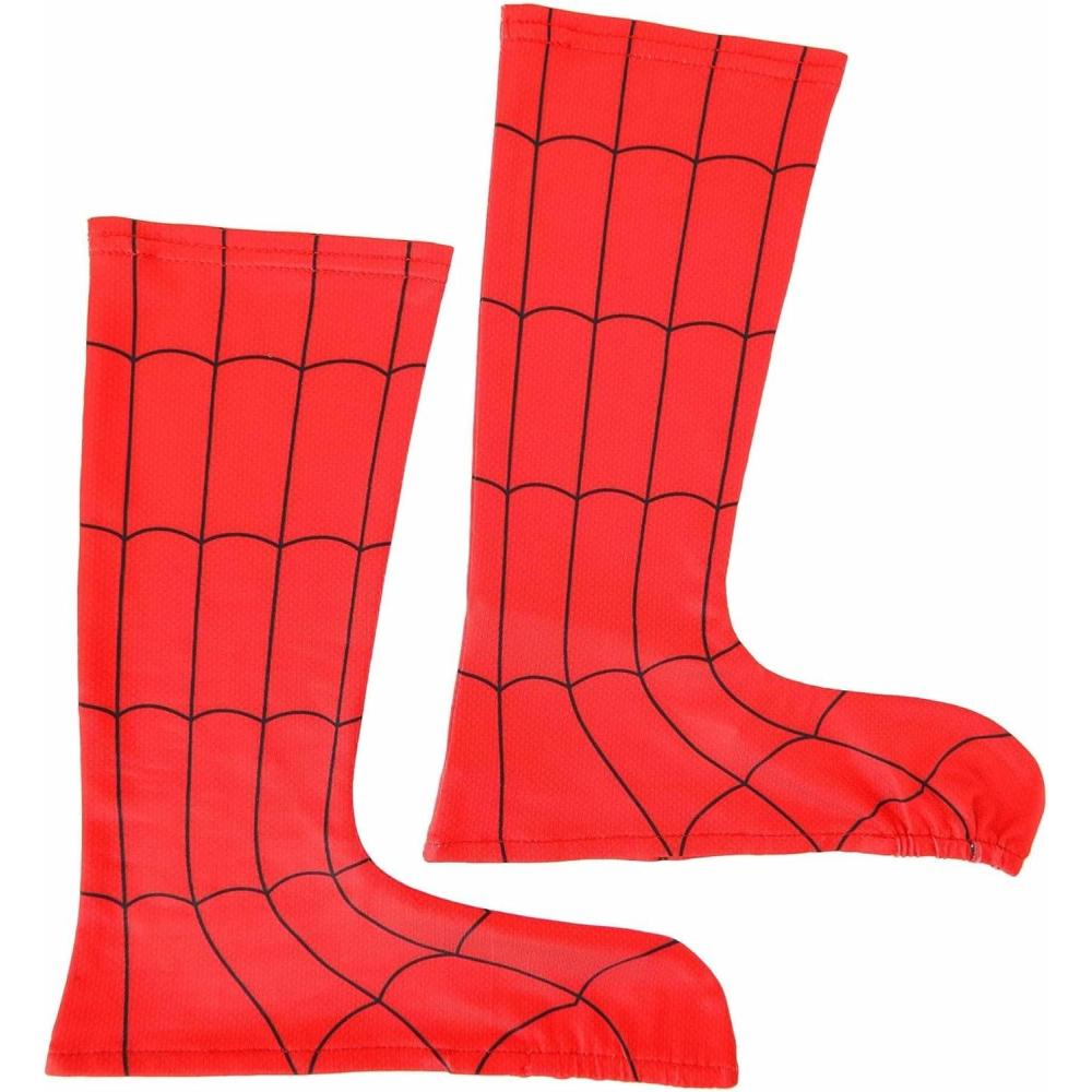 imageChild SpiderMan Costume Boot Covers  Superhero Accessories