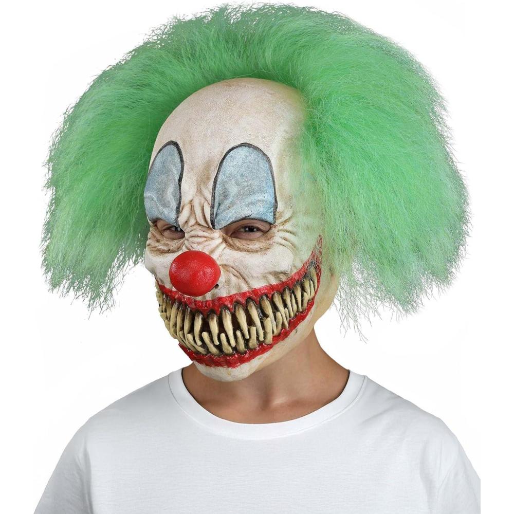 imageFun Costumes Immortal Masks Vissago Latex Halloween Mask for Adults Scary Clown Mask for Horror Cosplay DressUp