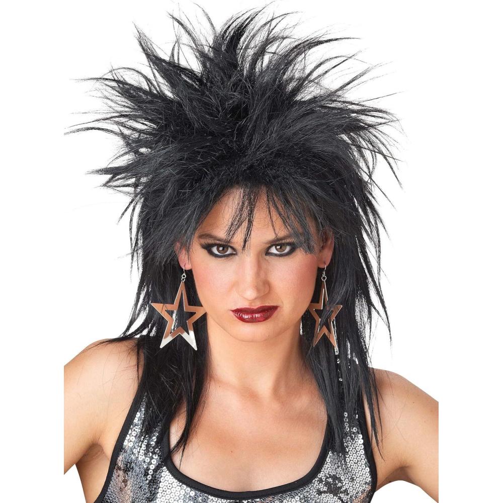 imageFun Costumes Womens Black Rocker Wig StandardStandard