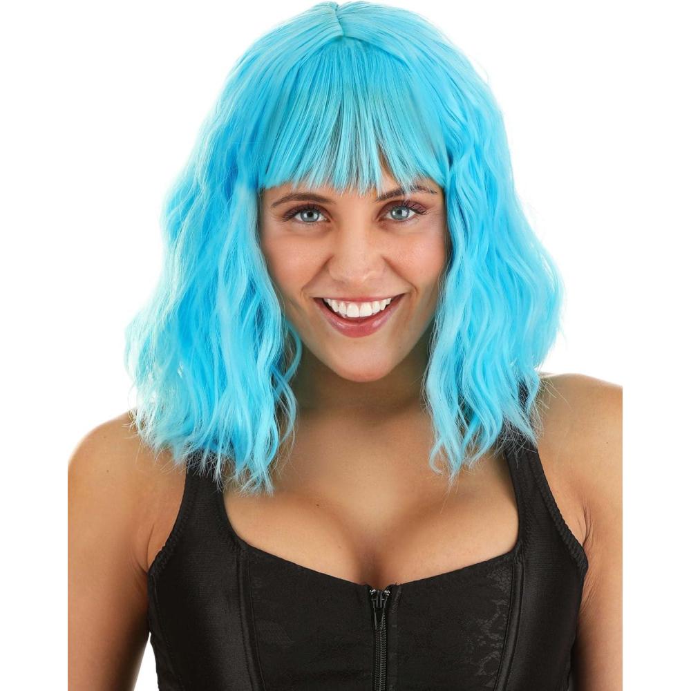 imageFun Costumes Womens Bright Teal Wavy WigBlue