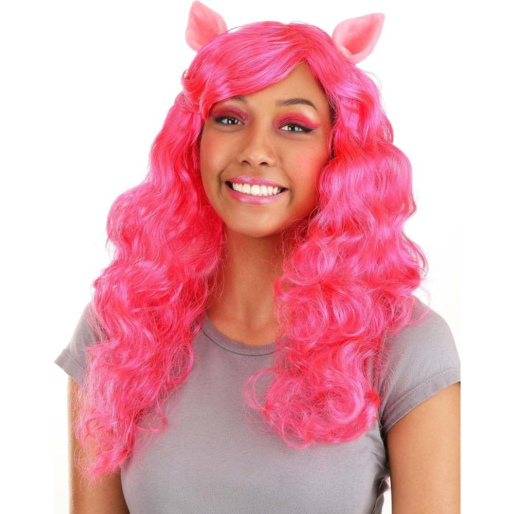 imageFun Costumes Womens My Little Pony Fluttershy Wig Long Wavy Hair  Officially Licensed Pink Fluttershy PonyPinkie Pie