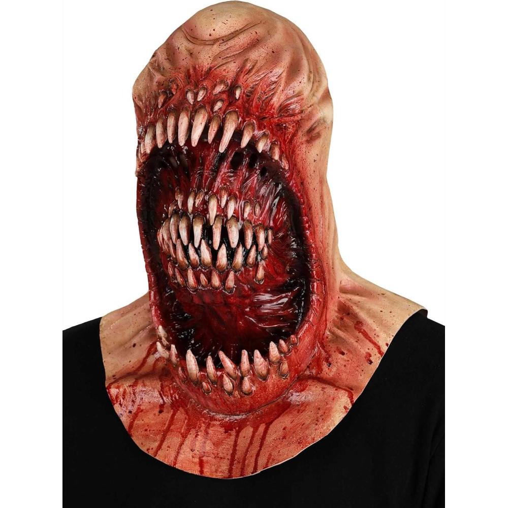 imageImmortal Masks Frenzy Fangs Monster Latex Halloween Mask for Adults Full Head Realistic Scary Halloween Masks Multicolor