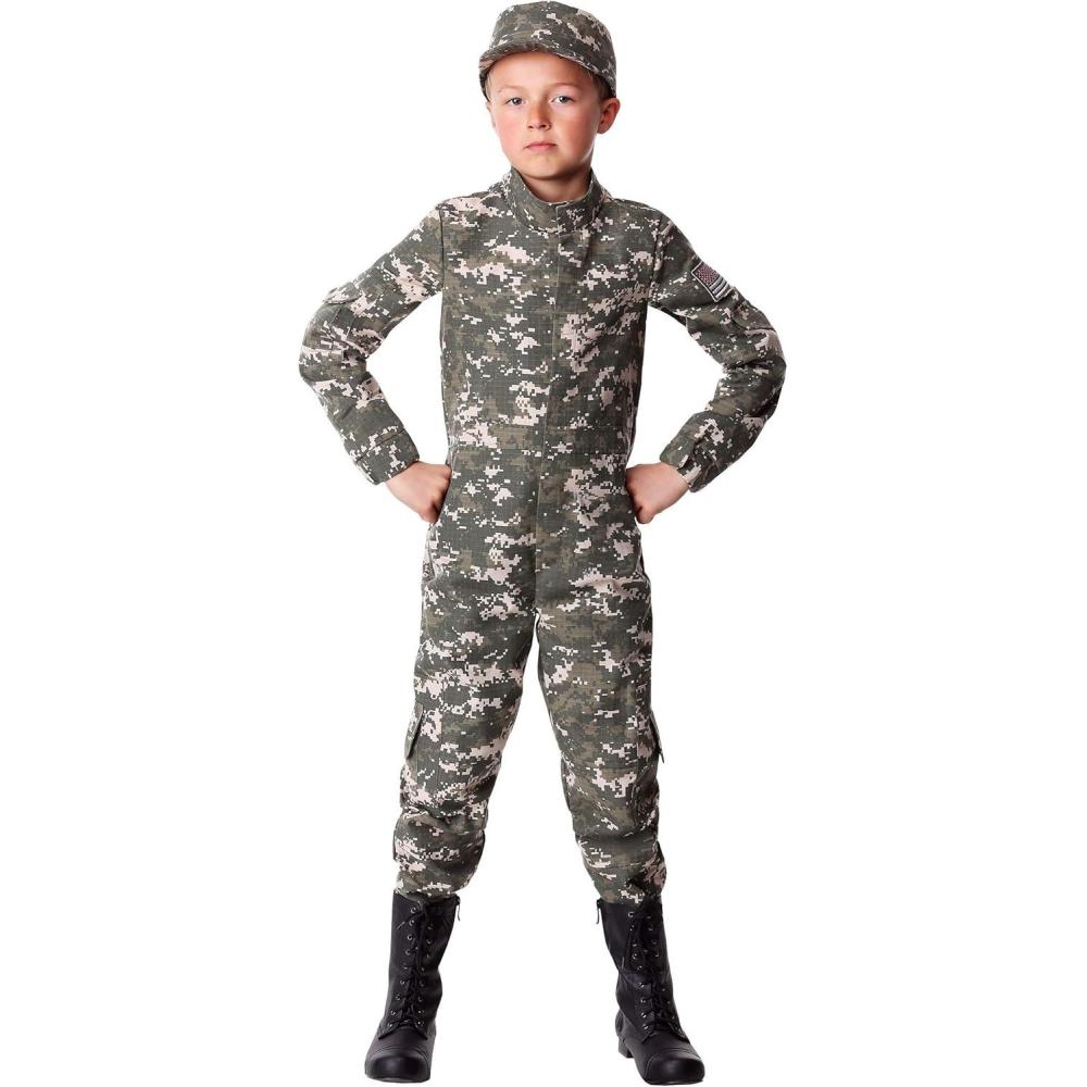 imageKids Digital Camouflage Combat Soldier Costume  Young Special Forces Uniform  Boys Army Outfit For Halloween