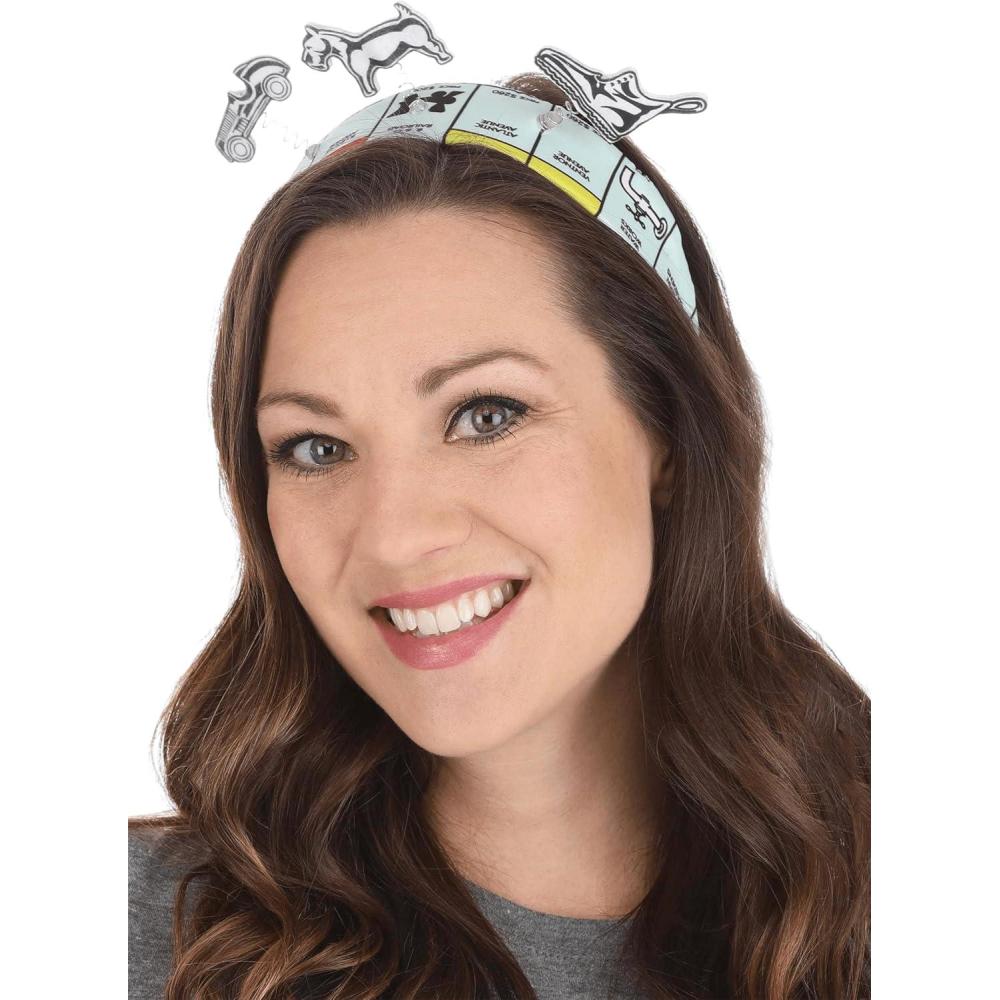 imageMonopoly Token Headband Costume Accessory  Fabric Covered with Monopoly Graphics ampamp Spring Game Pieces