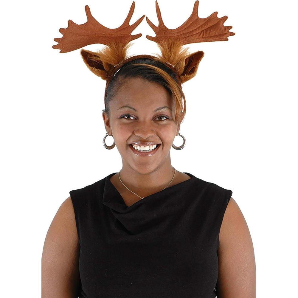 imageMoose Ears ampamp Antlers Costume Headband  Velvet and Faux Fur Animal Accessory