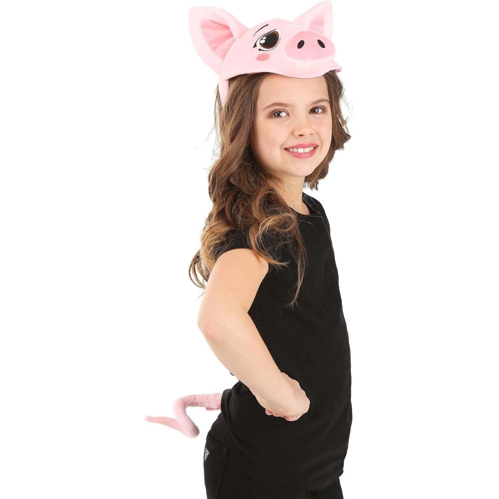 imagePig Soft Headband ampamp Tail Kit  Sculpted Ears and Snout with Curly Tail