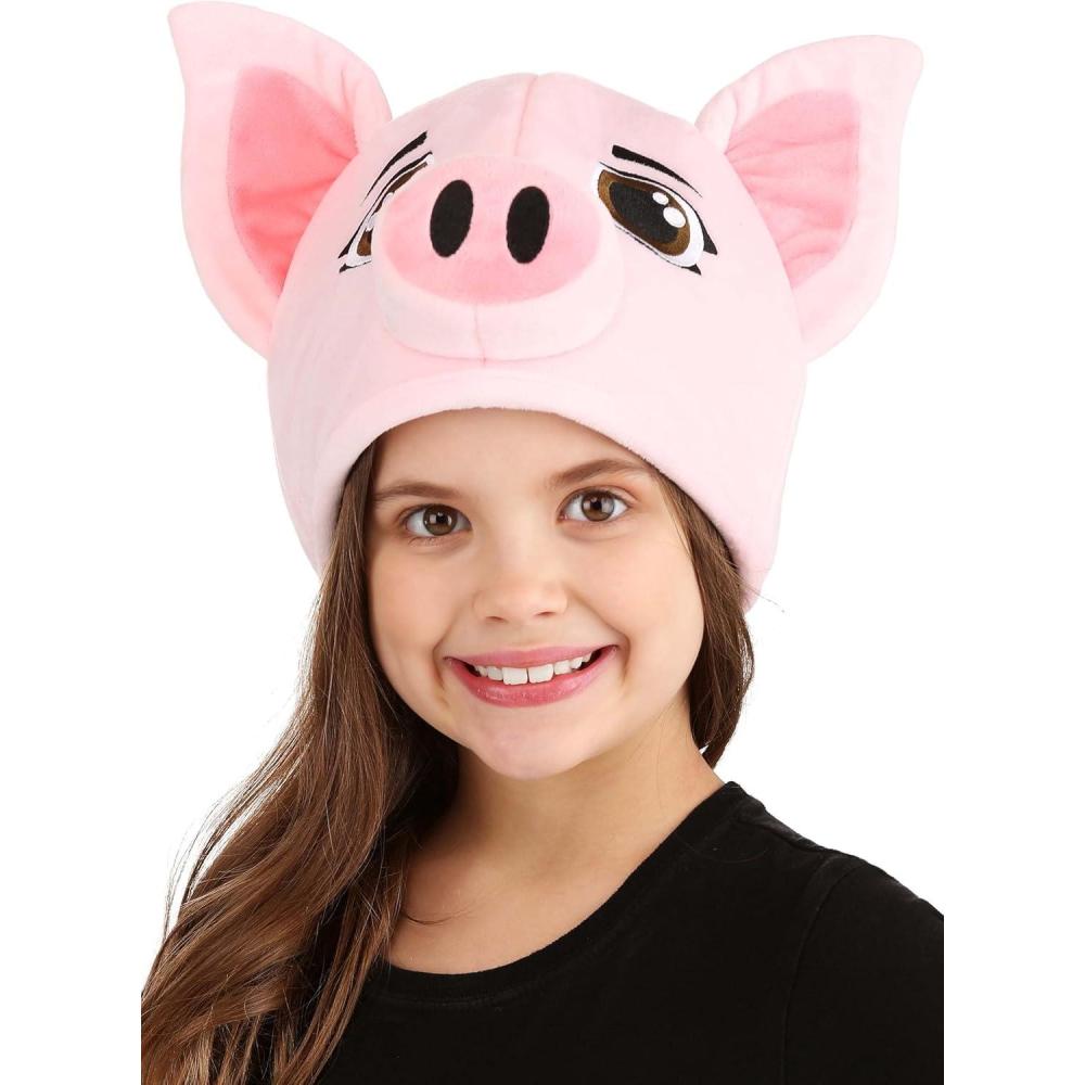 imagePlush Hat of a Pig  Adjustable Fit Animal Costume Hat