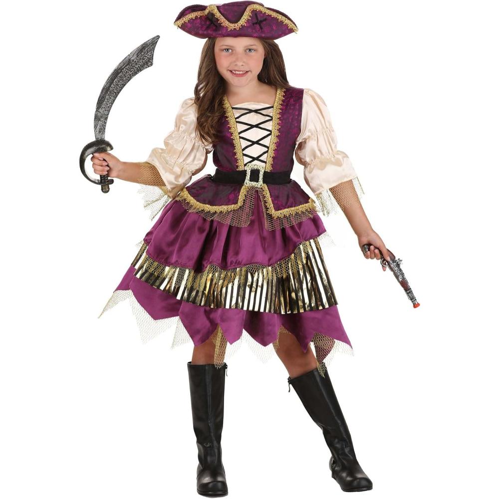 imagePremium Purple Pirate Costume for Kids