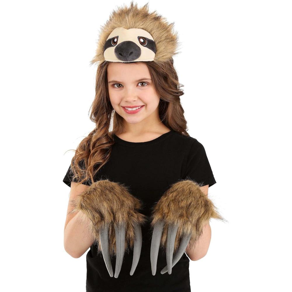 imageSloth Plush Headband ampamp Paws Costume Kit for Adults and Kids
