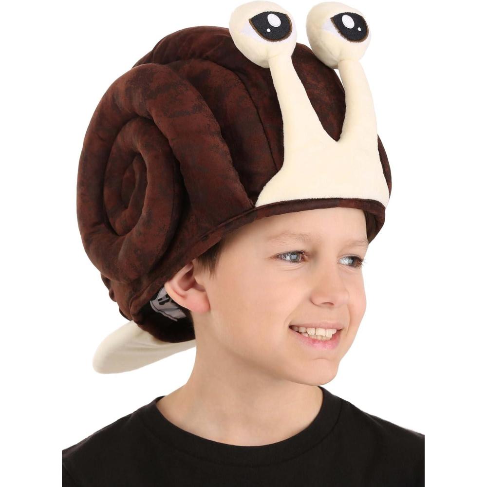 imageSoft Snail Costume Hat  Faux Suede Shell with Adjustable FitBrown