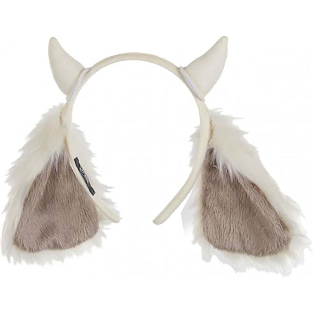 imageelope Goat Ears Costume Headband for Kids  Faux Fur Headband with Stuffed Horns and Ears Standard