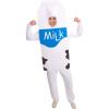 imageAdult Milk Costume for Halloween ThighLength Tunic with Hood quotMilkquot Printed Design Food ampamp Drink Theme