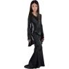 imageGirls Wednesday Morticia Costume  Gothic Long Sleeve Mermaid Dress for Halloween Parties and Dress Up