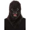 imageGorilla Mouth Mover Full Mask  Faux Fur Hood Moving Jaw and Elastic Straps for ComfortStandard