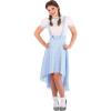 imageWomens Kansas Girl High Low Costume  Blouse with Velvet Collar ampamp Gingham Pinafore Skirt HiLo Design