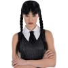 imageWomens Wednesday Black Costume Wig  Pigtail Braids with Bangs Costume Wig Accessory StandardStandard