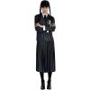 imageWomens Wednesday Nevermore Uniform Costume  Gothic Academy Outfit Striped Jacket with Matching Skirt