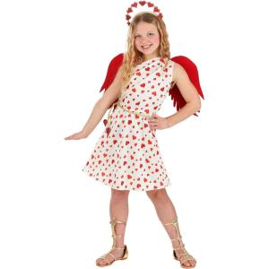 Adorable and Romantic Little Cupid Costume for Girls | Perfect for Valentine’s Day fun | Halloween Outfit for Kids