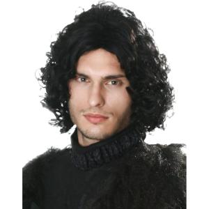 Adult Black Knight Wig Men’s Dark Northern King Wig