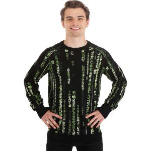 Adult Matrix Code Sweater Unisex, The Matrix Officially Licensed Pullover(Multi-colored)