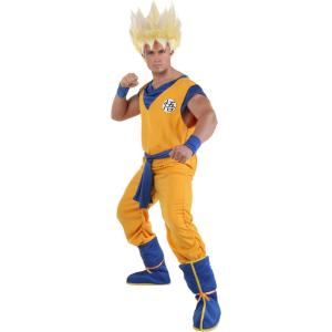 Adult Super Saiyan Goku Dragon Ball Z Costume, Orange Anime Jumpsuit, Orange Gi Uniform for Cosplay & Halloween