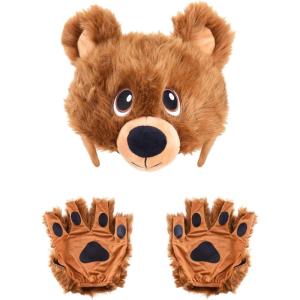 Bear Soft Headband & Paws Accessory Kit – Faux Fur Headband and Fingerless Gloves(Bear)