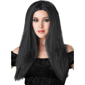 Black Witch Wig – Synthetic Hair with Styled Hair and Elastic Cap for a Secure Fit