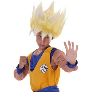 Child Blonde Super Saiyan Goku Wig Dragon Ball Z Cosplay Wigs for Kids Standard