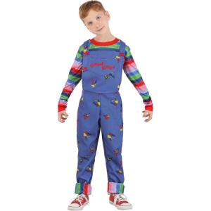 Child’s Play Chucky Costume for Kids | Chucky Doll Halloween Movie Character Cosplay Outfit Overalls & Shirt