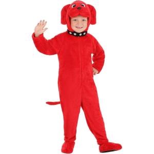 Clifford the Big Red Dog Toddler Costume – Plush Jumpsuit, Hood & Booties, Officially Licensed