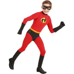 Disney Pixar The Incredibles Dash Costume for Boy’s – Kids Incredibles Outfit Spandex Jumpsuit, Eye Mask & Gloves