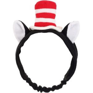 Dr. Seuss Cat in the Hat Plush Ears Headband with Stovepipe Hat