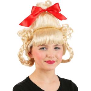 Dr. Seuss The Grinch Cindy Lou Who Wig for Girls, Blonde Movie Character Wig, Christmas Braid Hairstyle