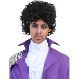 Fun Costumes Adult Prince of Rock Wig Purple Rock Legend Wig Standard(Standard)