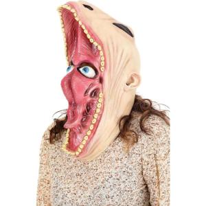 Fun Costumes Barbara Mask from Beetlejuice Full-Head Horror Mask Costume Latex, Jaw Extension, Limited Vision Eye Openings(Standard)
