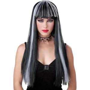 Fun Costumes Black and White Witch Wig Standard(Standard)