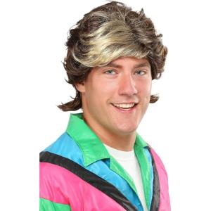 Fun Costumes Men’s 80’s Highlight Wig Standard(Standard)