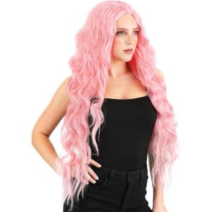 Fun Costumes Women’s Black and Red Long Wavy Wig(Light Pink)