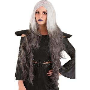 Fun Costumes Women’s Black and Red Long Wavy Wig(Midnight Moon Ombre)