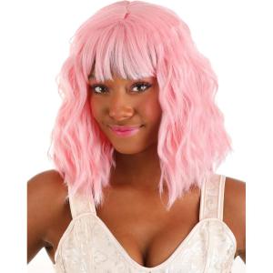 Fun Costumes Women’s Bright Teal Wavy Wig(Pink)