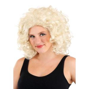 Fun Costumes Women’s Iconic Country Music Star Blonde Wig – Blonde Curly Hair Accessory for Queen of Country Costume
