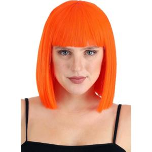 Fun Costumes Women’s Light Pink Bob Wig with Bangs | Pink Wig Halloween Costume Accessory – Character Cosplay Wig for Adults, Light Pink (Standard)(Bright Orange)