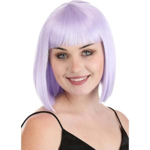 Fun Costumes Women’s Light Pink Bob Wig with Bangs | Pink Wig Halloween Costume Accessory – Character Cosplay Wig for Adults, Light Pink (Standard)(Light Purple)