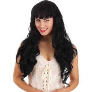 Fun Costumes Women’s Long Black Wavy Wig – ST(Black)