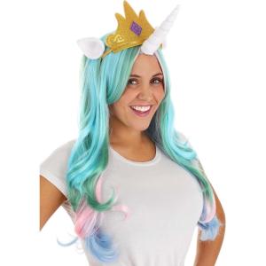 Fun Costumes Women’s My Little Pony Fluttershy Wig Long Wavy Hair | Officially Licensed Pink Fluttershy Pony(Princess Celestia)