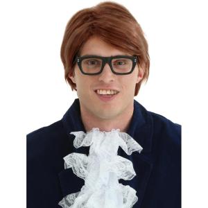 Groovy 60s Swinger Austin Powers Wig for Adults | Men’s Brown Shaggy Hair Wigs for Movie Character Cosplay(Wig)